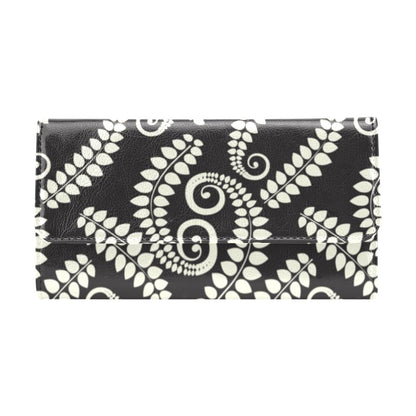 Fern Leave Print Pattern Women's Trifold Wallet