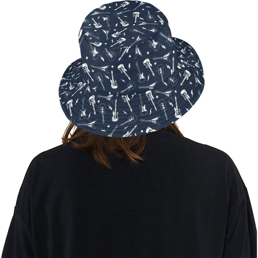 Electric Guitar Print Design LKS402 Unisex Bucket Hat
