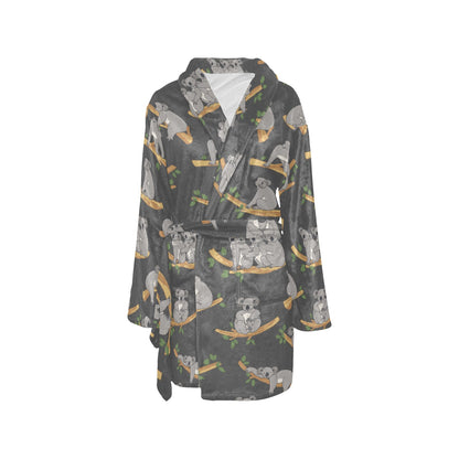 Koala Pattern Print Design 07 Women's Fleece Robe