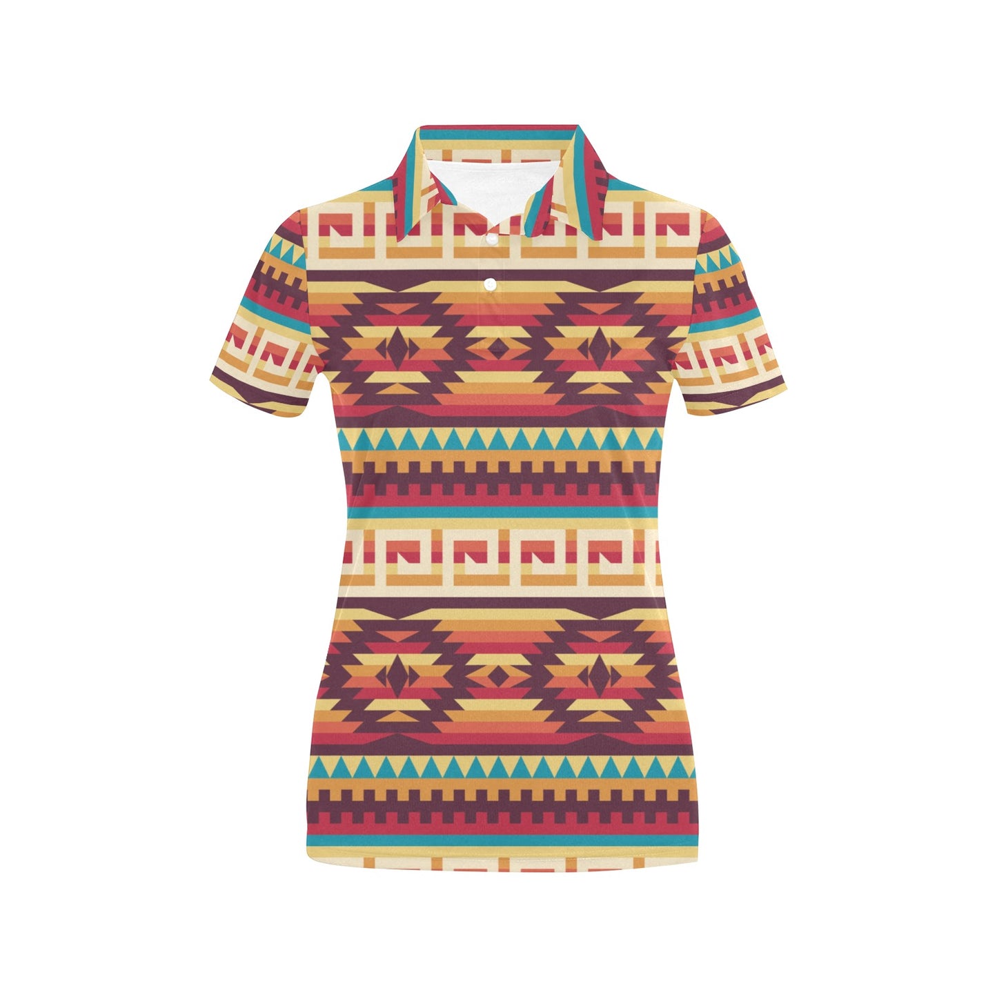 Tribal Aztec Vintage Women's Polo Shirt