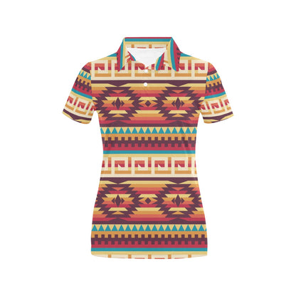 Tribal Aztec Vintage Women's Polo Shirt