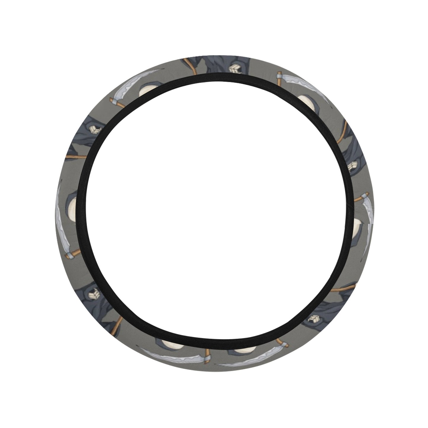 Skeleton Print Design LKS308 Steering Wheel Cover with Elastic Edge