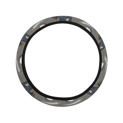 Skeleton Print Design LKS308 Steering Wheel Cover with Elastic Edge