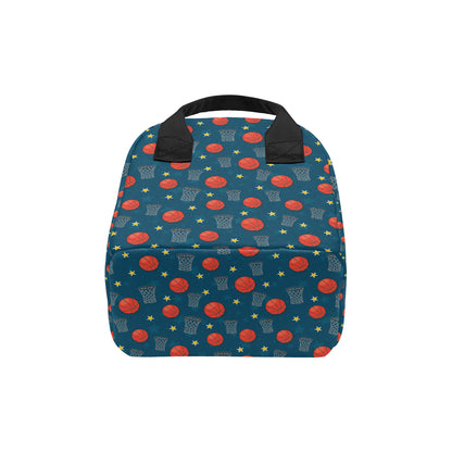 Basketball Classic Print Pattern Insulated Lunch Bag