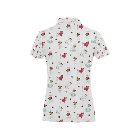 Russell Terriers Print Design LKS308 Women's Polo Shirt