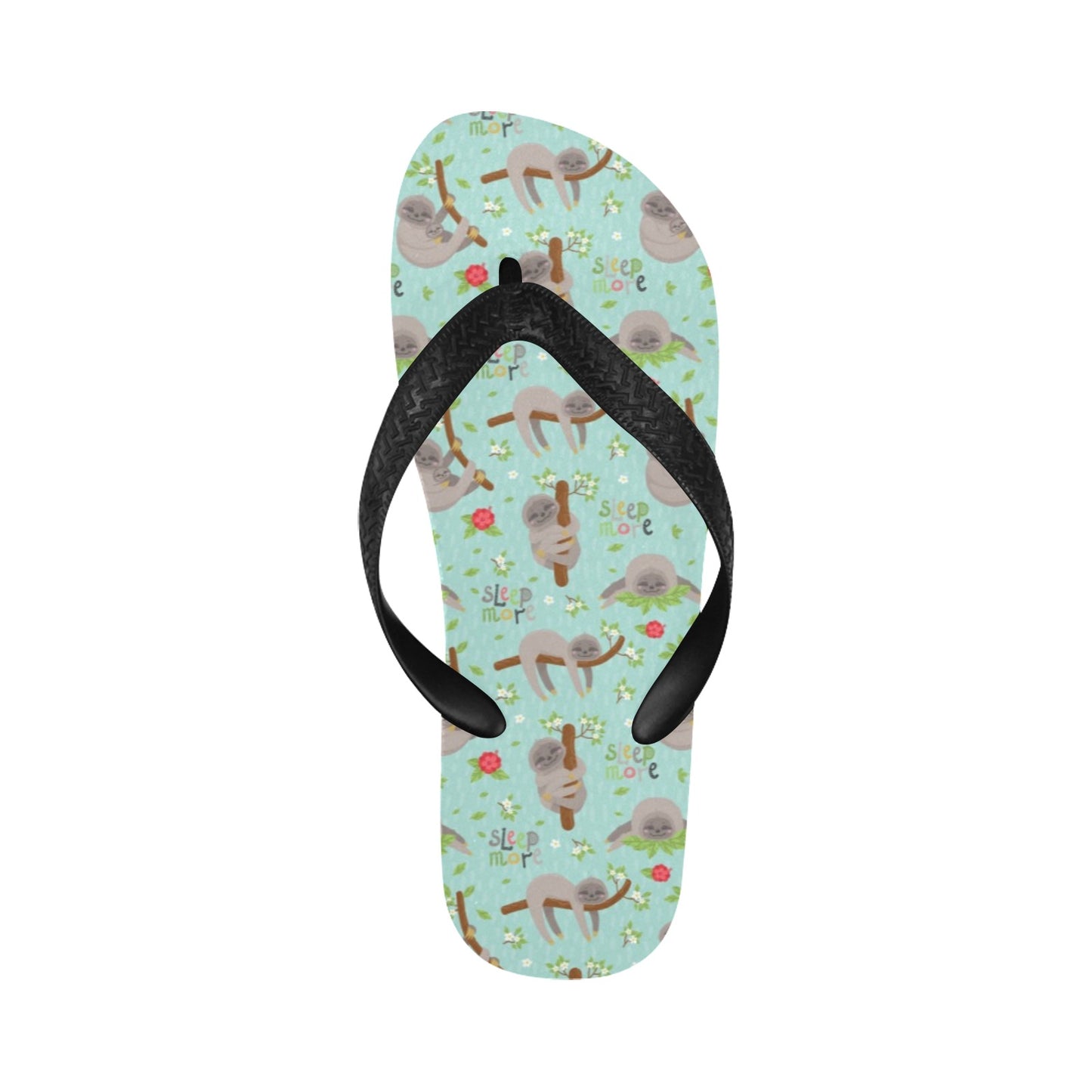 Sloth Print Design LKS305 Flip Flops