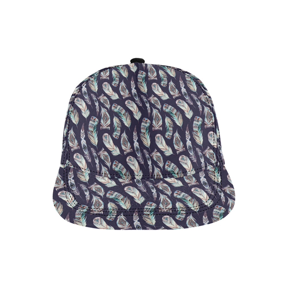 Feather Vintage Boho Design Print Snapback Cap