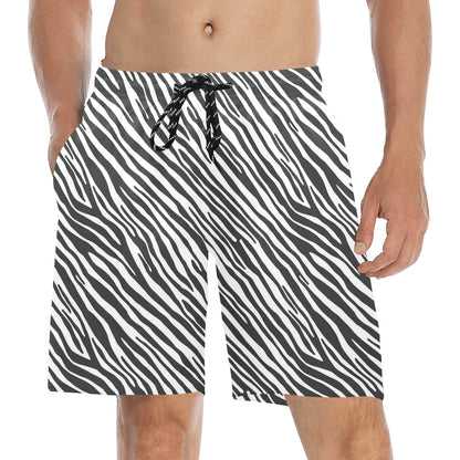 Zebra Classic Print Design LKS302 Men's Swim Trunks Beach Shorts