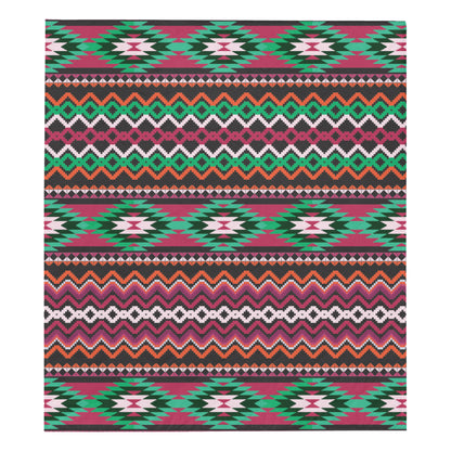Mexican Pattern Print Design 01 Premium Quilt