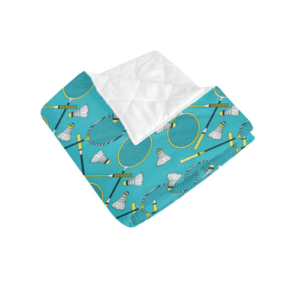 Badminton Pattern Print Design 06 Premium Quilt