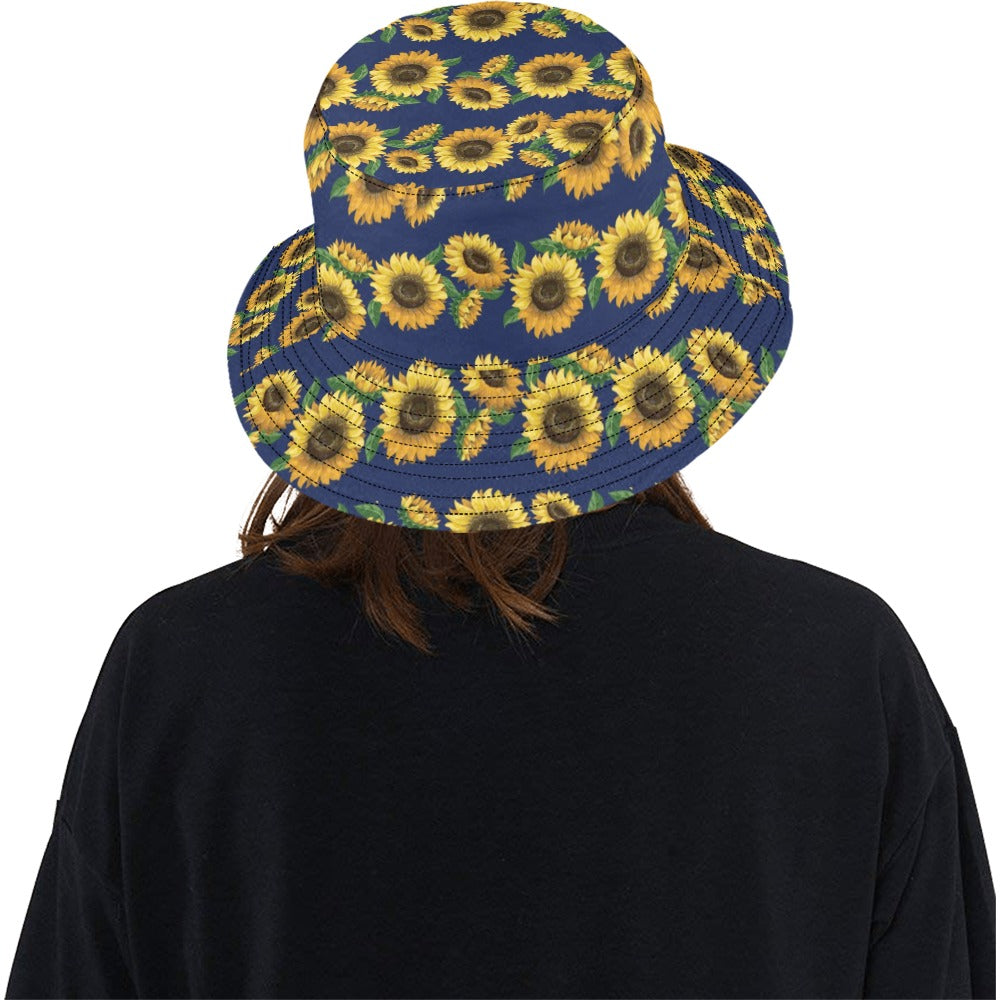 Sunflower Print Design LKS307 Unisex Bucket Hat