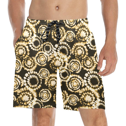 Tie Dye Print Design LKS307 Men's Swim Trunks Beach Shorts