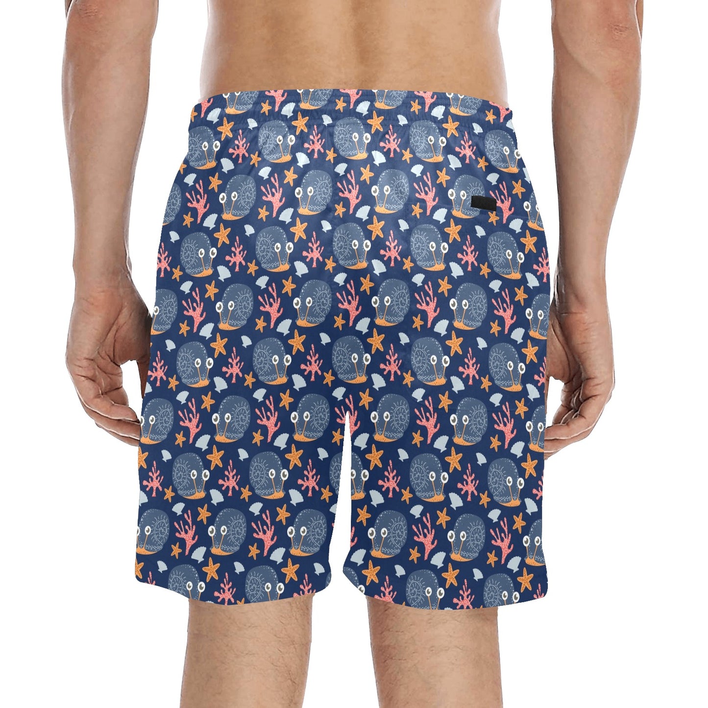 Snail Print Design LKS402 Men's Swim Trunks Beach Shorts