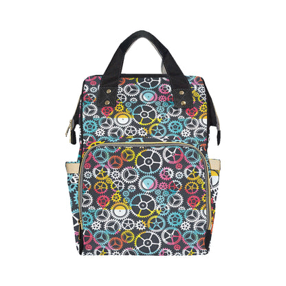 Mechanic Pattern Print Design 02 Diaper Bag Backpack