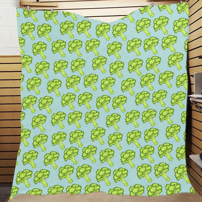Broccoli Pattern Print Design 02 Premium Quilt