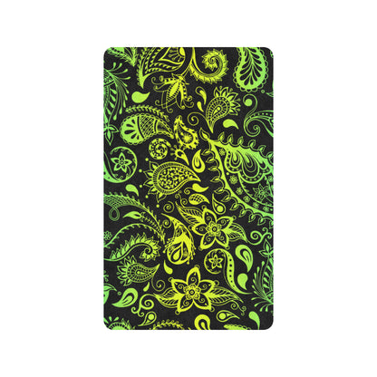 Paisley Green Design Print Rubber Doormat