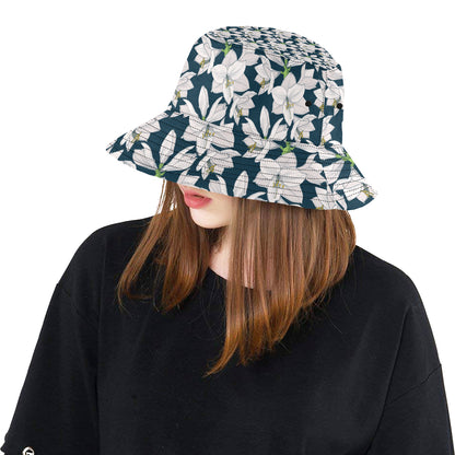 Amaryllis Pattern Print Design AL02 Unisex Bucket Hat