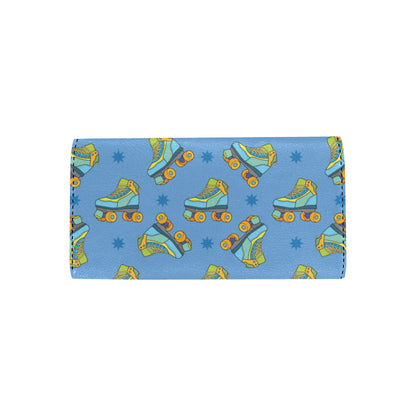 Roller skate Pattern Print Design A04 Women's Trifold Wallet