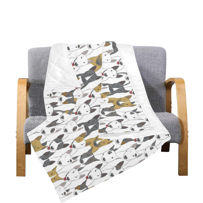 Bull Terriers Pattern Print Design 03 Premium Quilt