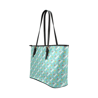 Phlebotomist Medical Print Leather Tote Bag