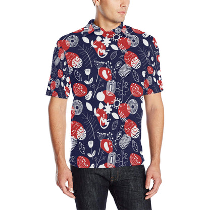 Nordic Pattern Print Design A02 Men Polo Shirt