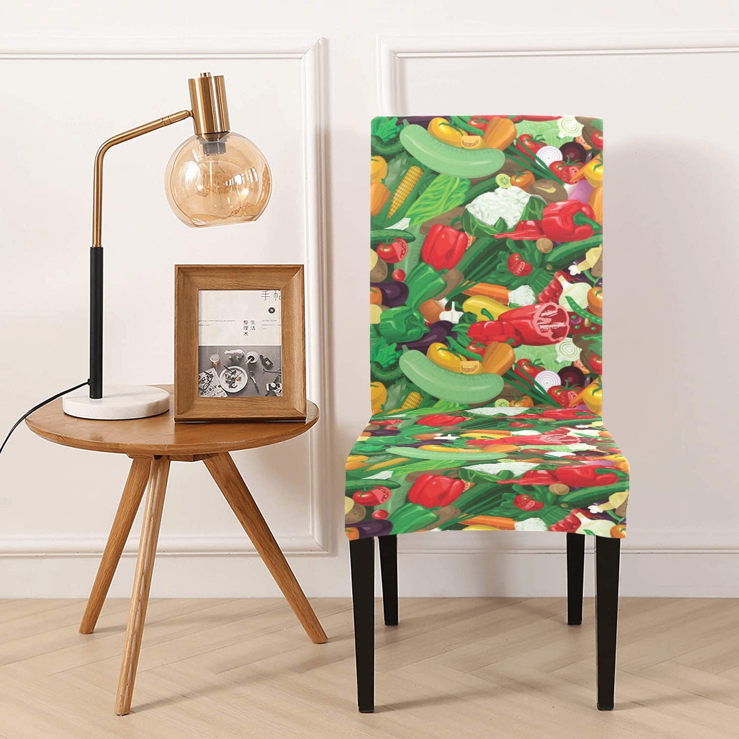 Salad Mix Vegetableprint Design LKS301 Dining Chair Slipcover