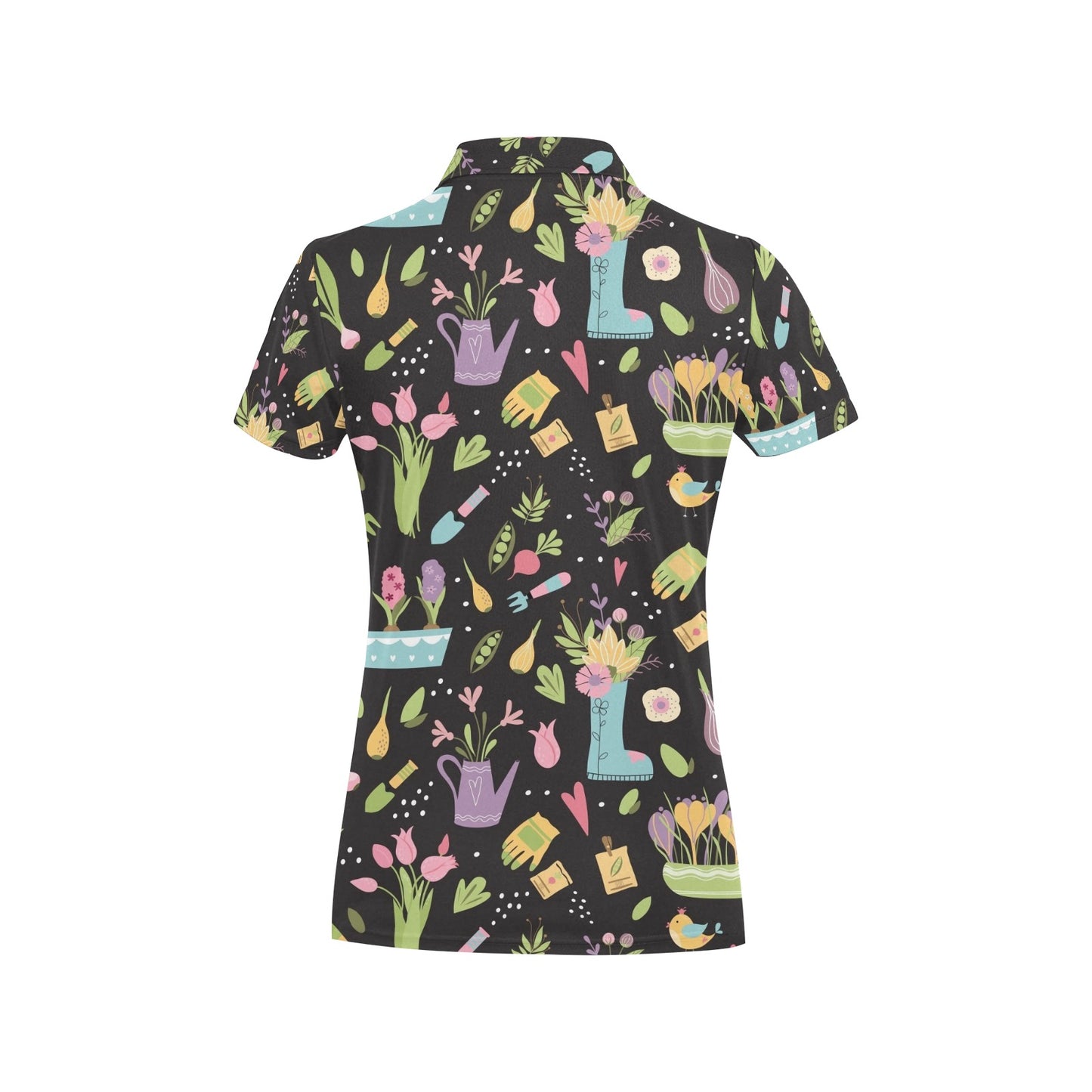 Gardening Pattern Print Design G03 Women's Polo Shirt