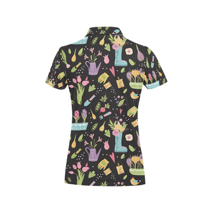 Gardening Pattern Print Design G03 Women's Polo Shirt