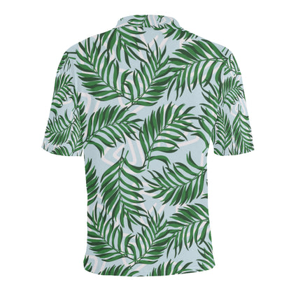 Palm Leaves Pattern Print Design PL06 Men Polo Shirt