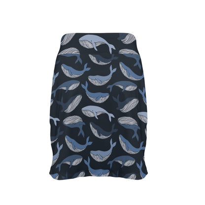 Whale Print Design LKS301 17" Golf & Pickleball Skort with Pockets