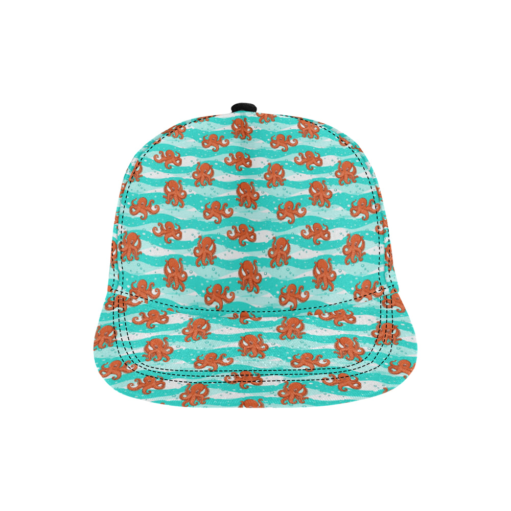 Octopus Cute Design Print Themed Snapback Cap
