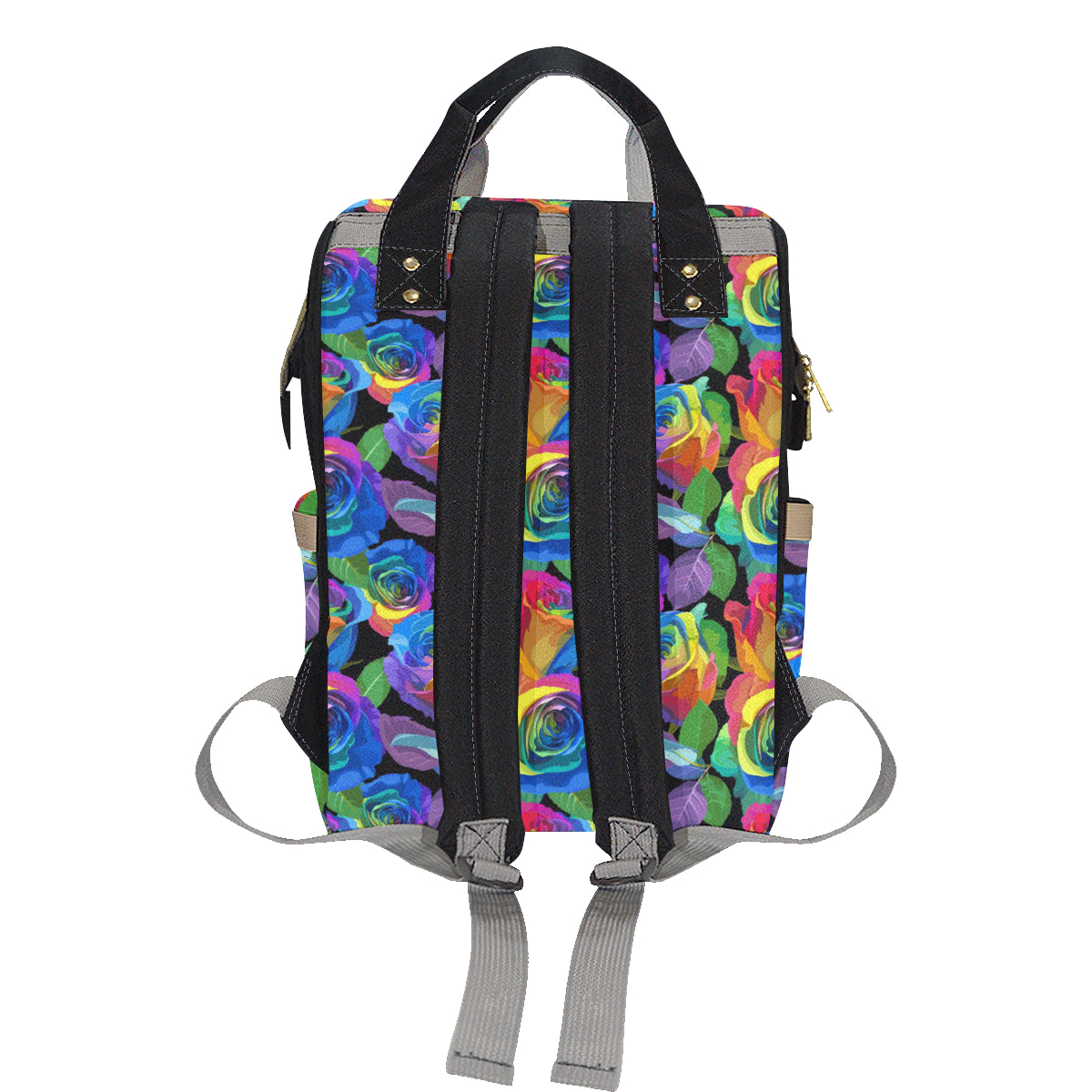 Rose Pattern Print Design RO02 Diaper Bag Backpack