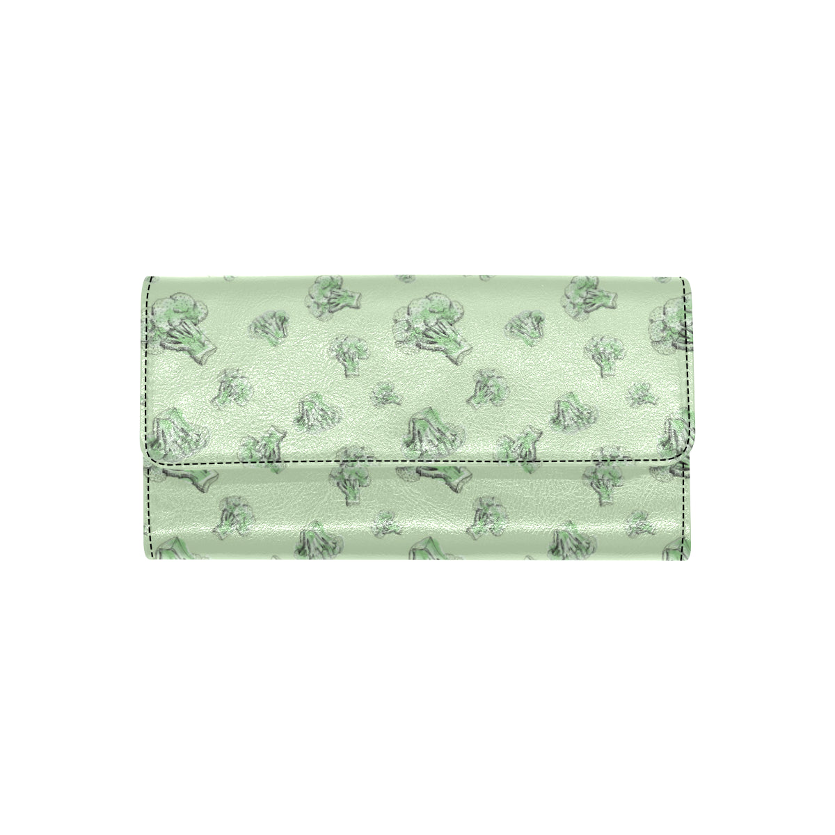 Broccoli Pattern Print Design 05 Women's Trifold Wallet