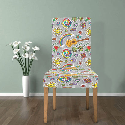 Hippie Print Design LKS306 Dining Chair Slipcover