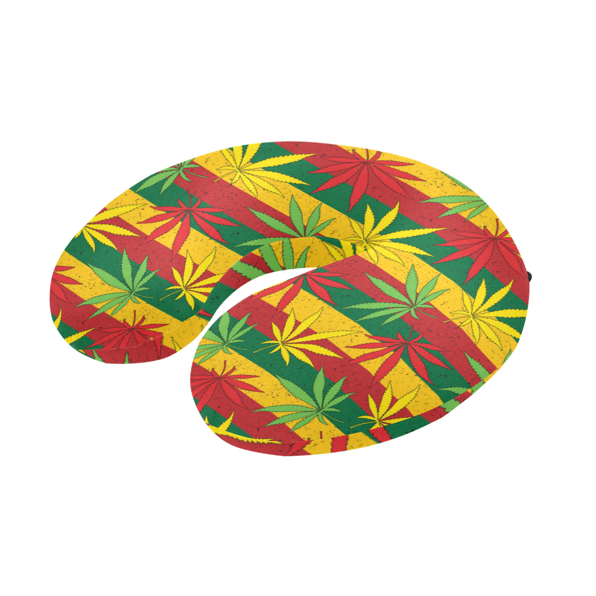 Rasta Pattern Print Design A03 U-Shaped Travel Neck Pillow