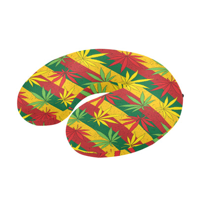 Rasta Pattern Print Design A03 U-Shaped Travel Neck Pillow