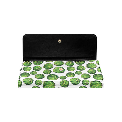 Brussels Sprouts Pattern Print Design 02 Women's Trifold Wallet