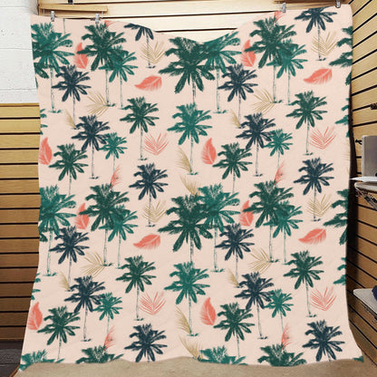 Palm Tree Pattern Print Design PT014 Premium Quilt
