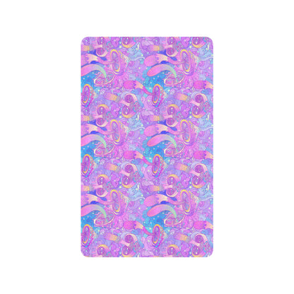 Psychedelic Trippy Mushroom Print Rubber Doormat