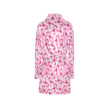 Breast cancer Pattern Print Design 04 Women's Fleece Robe