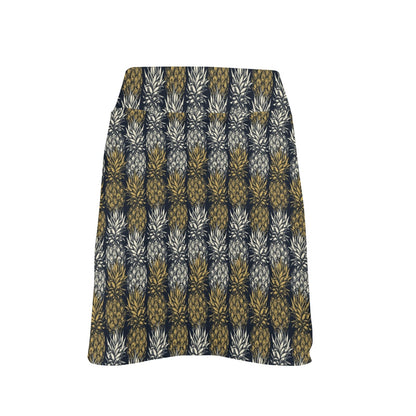 Pineapple Print Design Pattern 17" Golf & Pickleball Skort with Pockets