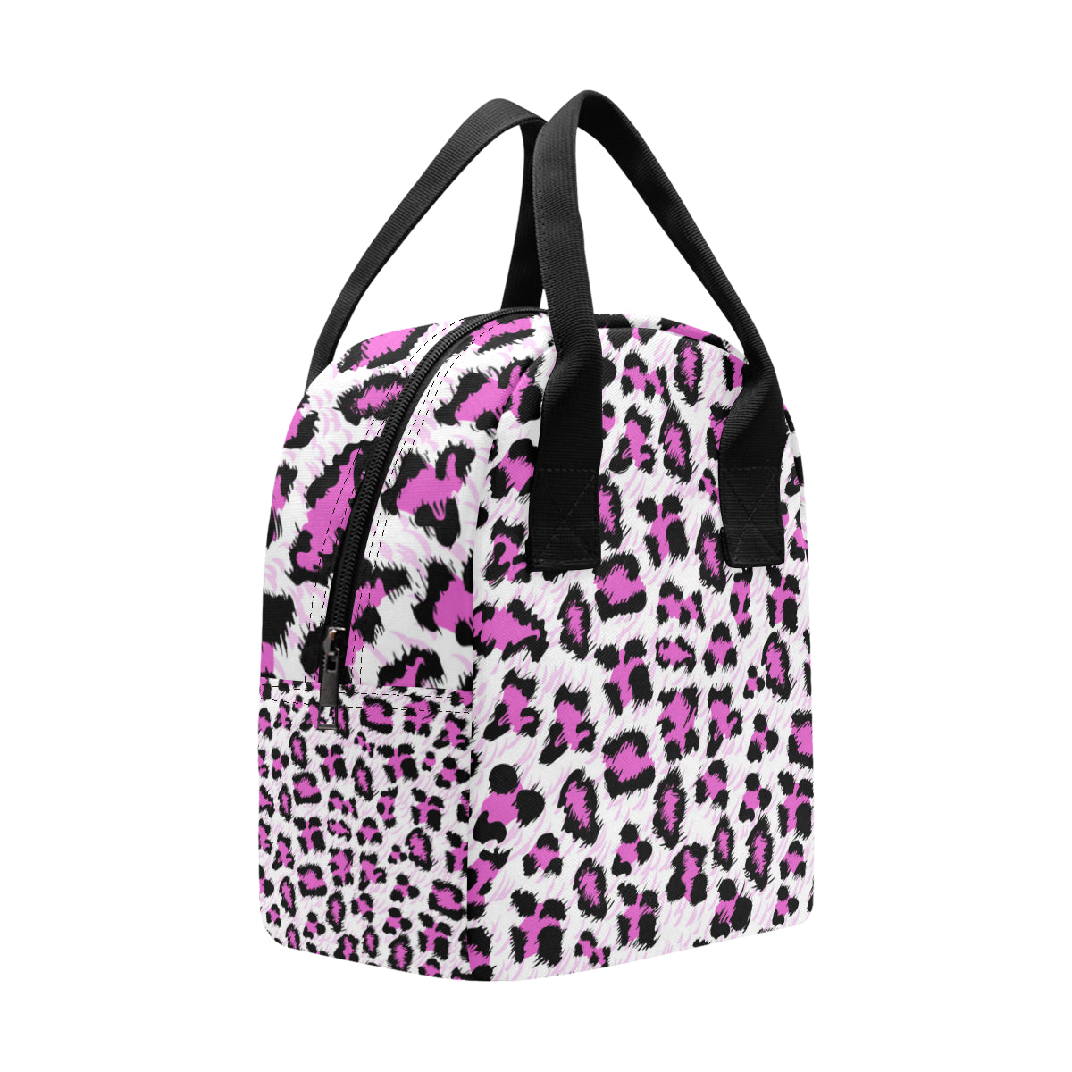 Leopard Pink Skin Print Insulated Lunch Bag