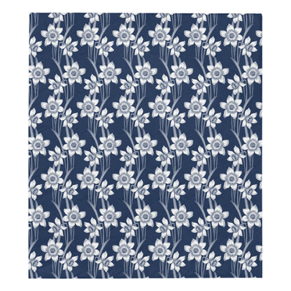 Daffodils Pattern Print Design DF09 Premium Quilt