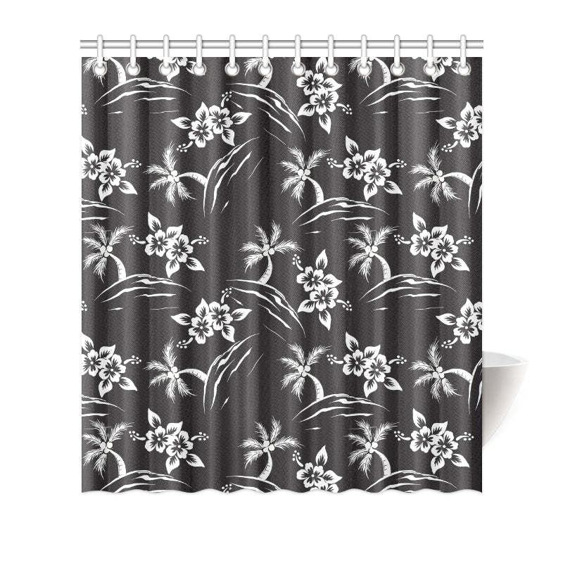 Palm Tree Pattern Print Design PT02 Shower Curtain