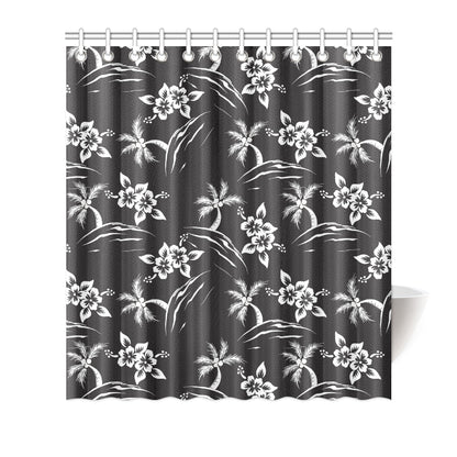 Palm Tree Pattern Print Design PT02 Shower Curtain