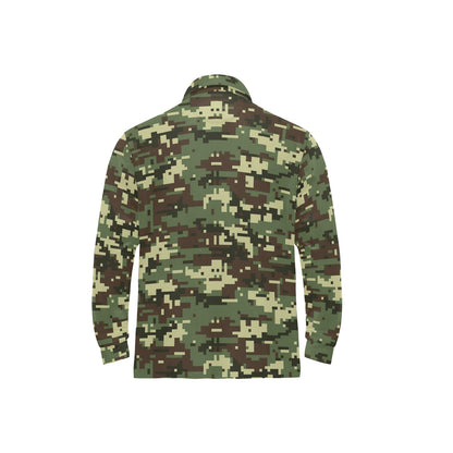 ACU Digital Army Camouflage Long Sleeve Polo Shirt For Men's