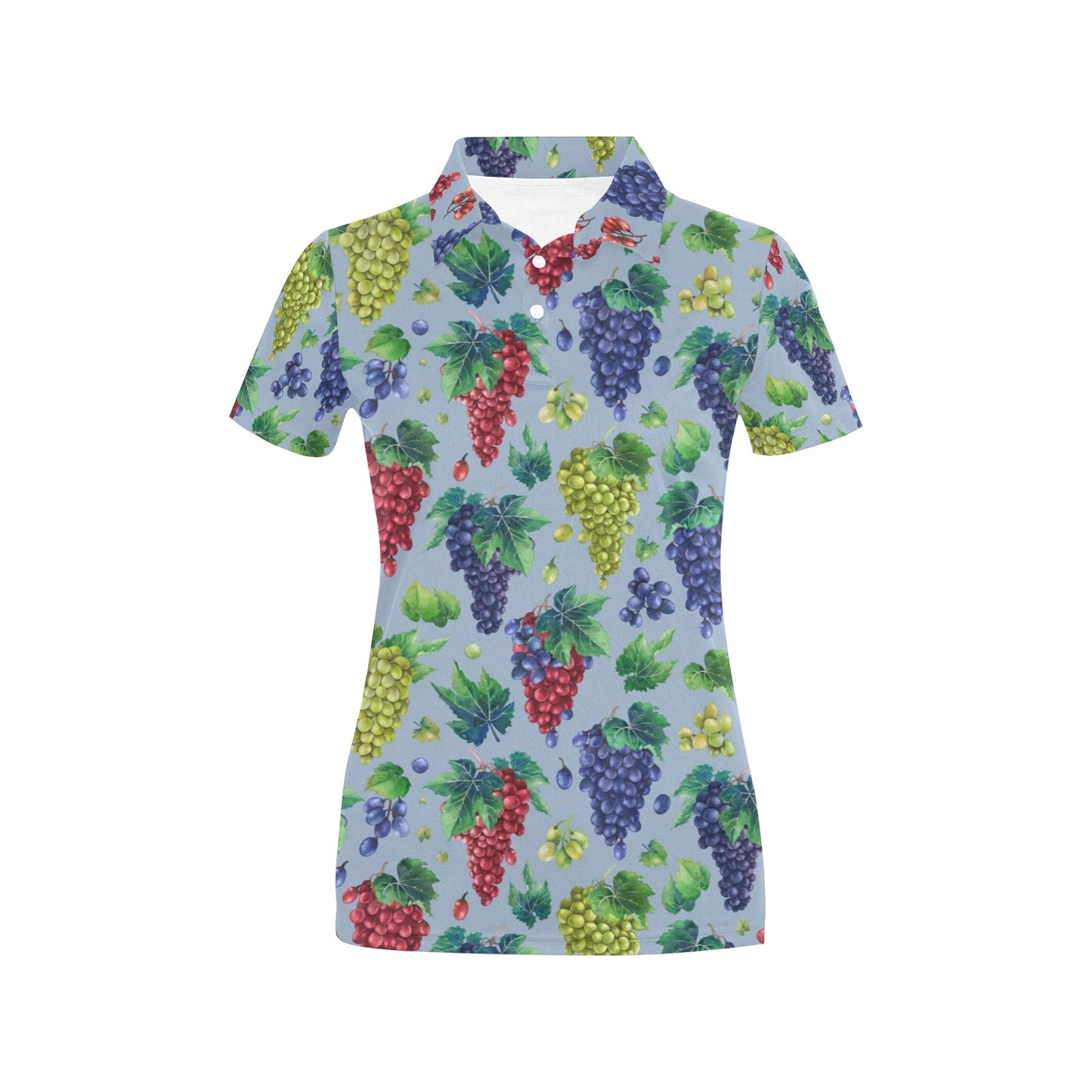 Grape Pattern Print Design GP06 Women's Polo Shirt