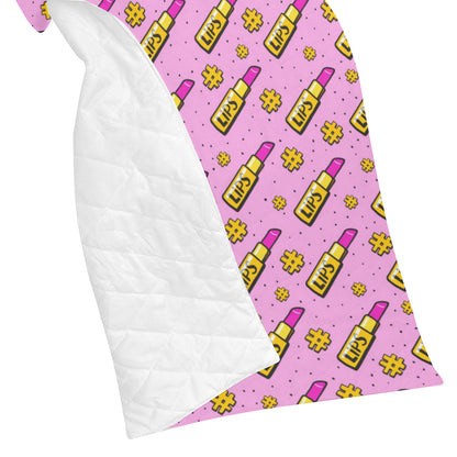 Lipstick Pattern Print Design LT03 Premium Quilt