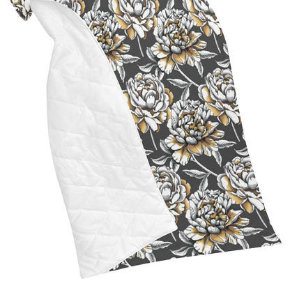 Peony Pattern Print Design PE06 Premium Quilt