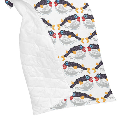 Fugu Pattern Print Design 03 Premium Quilt